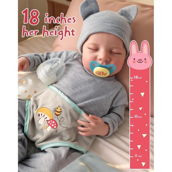 🆕17Inch Full Cloth Body With Vinyl Limbs Cute Baby Doll Boy with Accessories - Picture 12 of 15
